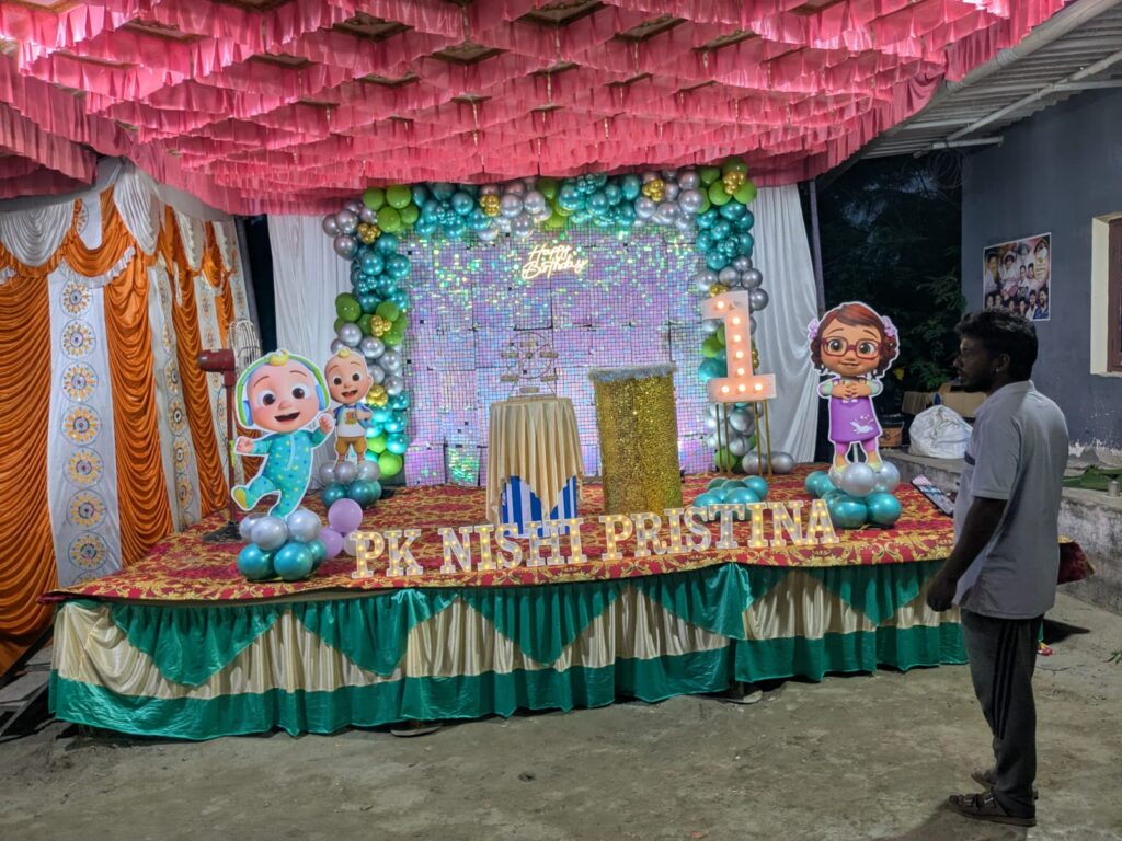 Dayyours 1st birthday decoration at home