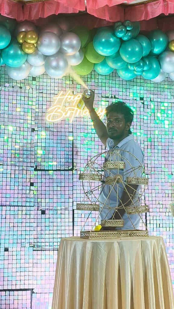 Balloon decoration for 1st birthday